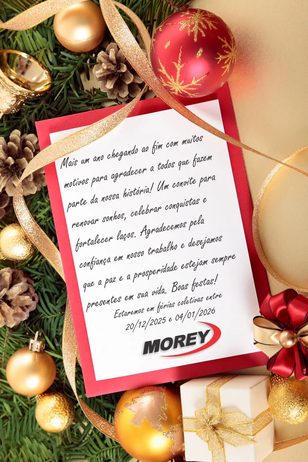 Recesso final de ano Morey 2025